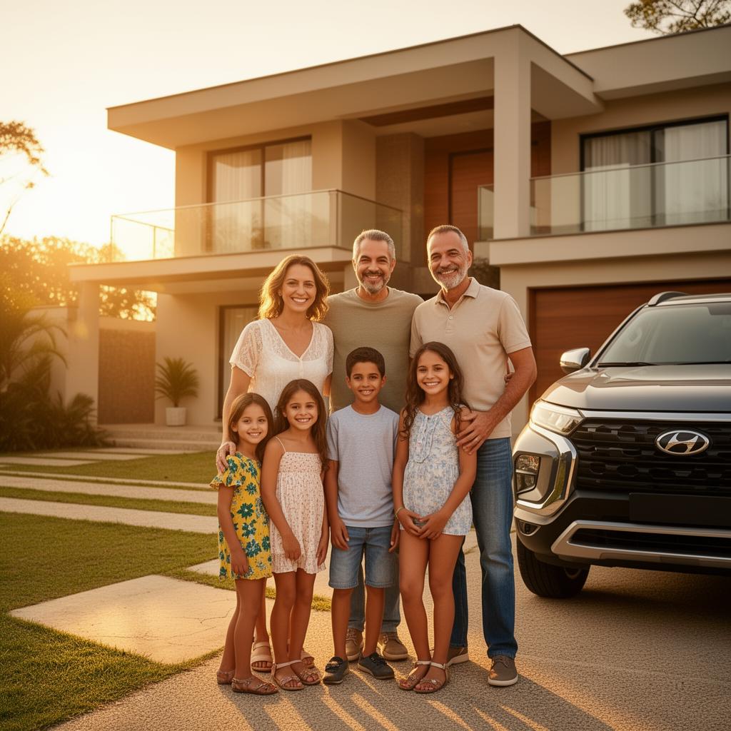 Família realizada com crédito Soluções Fácil Capital